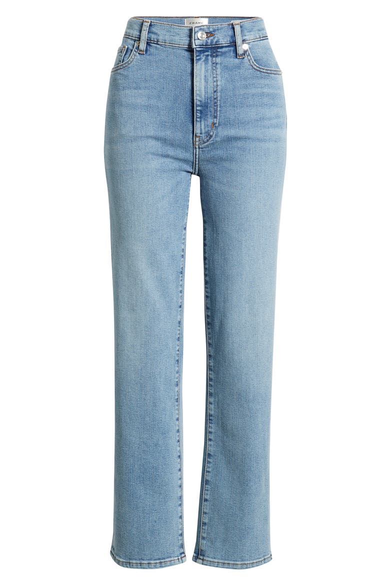 Le Sleek High Waist Ankle Straight Leg Jeans, Alternate, color, RIPPLE