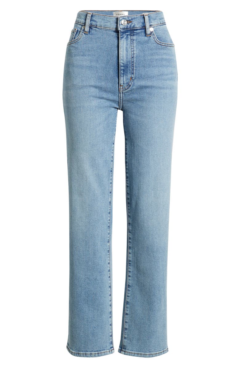 FRAME Le Sleek High Waist Ankle Straight Leg Jeans, Alternate, color, Ripple