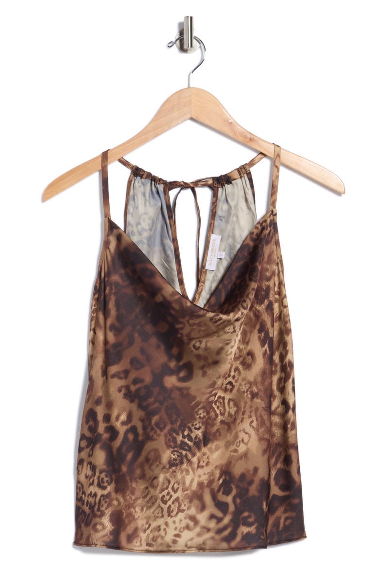 Yohana Leopard Print Cowl Neck Camisole, Alternate, color, LEOPARD
