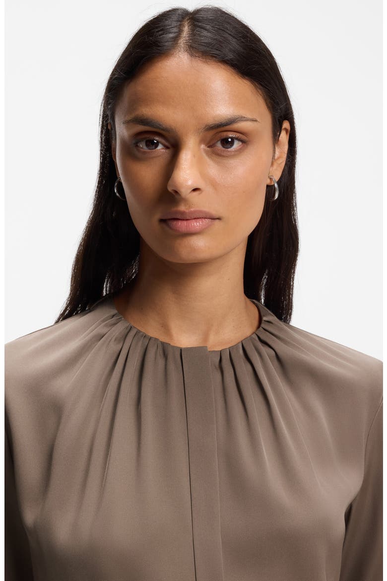 Banorah Stretch Silk Top, Alternate, color, WALNUT
