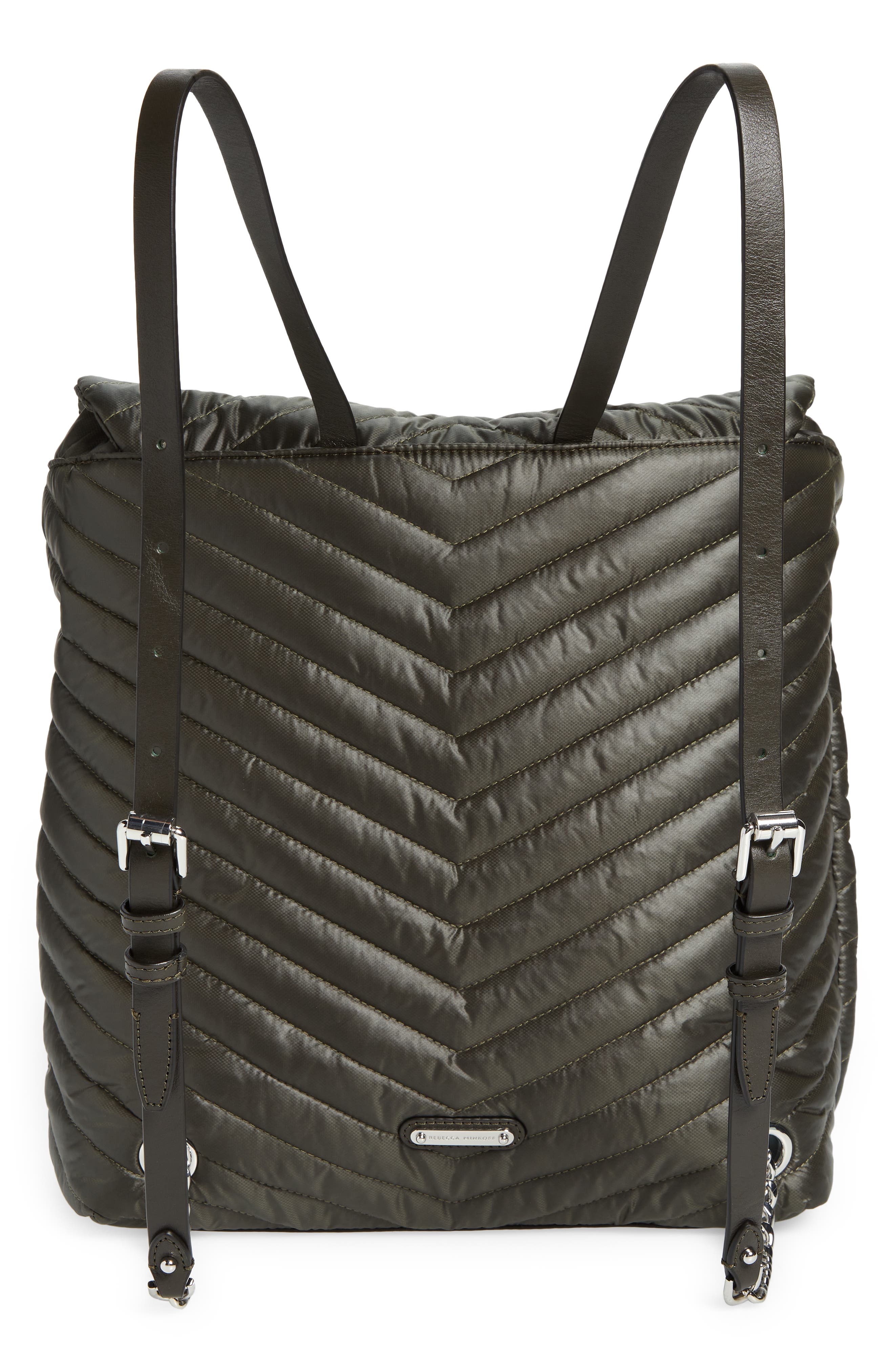 Edie Quilted Backpack, Alternate, color, SEAWEED
