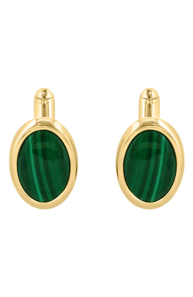 EFFY 14K Gold Plate Malachite Cufflinks, Alternate, color,