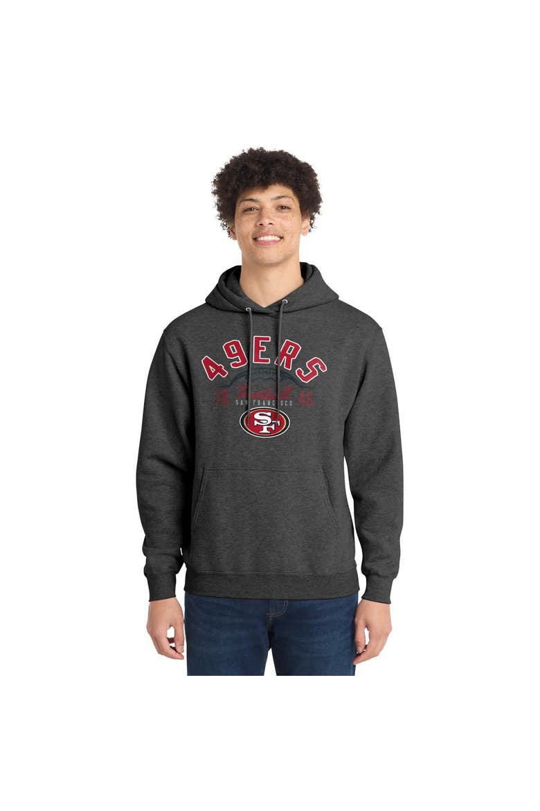 Men's Starter  Heather Charcoal San Francisco 49ers Pullover Hoodie, Main, color, Heather Charcoal