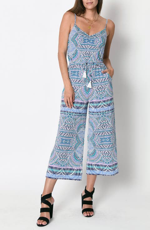 Bloom Sleeveless Crop Wide Leg Jumpsuit