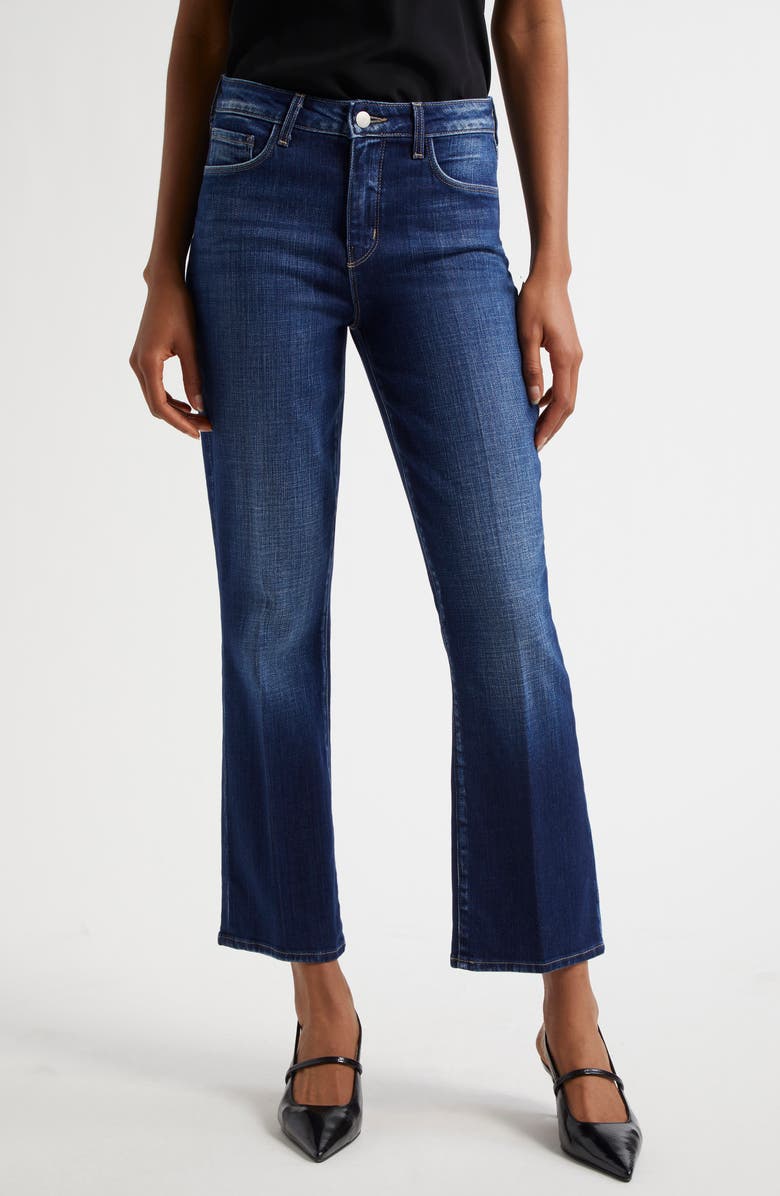 L'AGENCE Tati High Waist Crop Micro Bootcut Jeans, Main, color, Haven