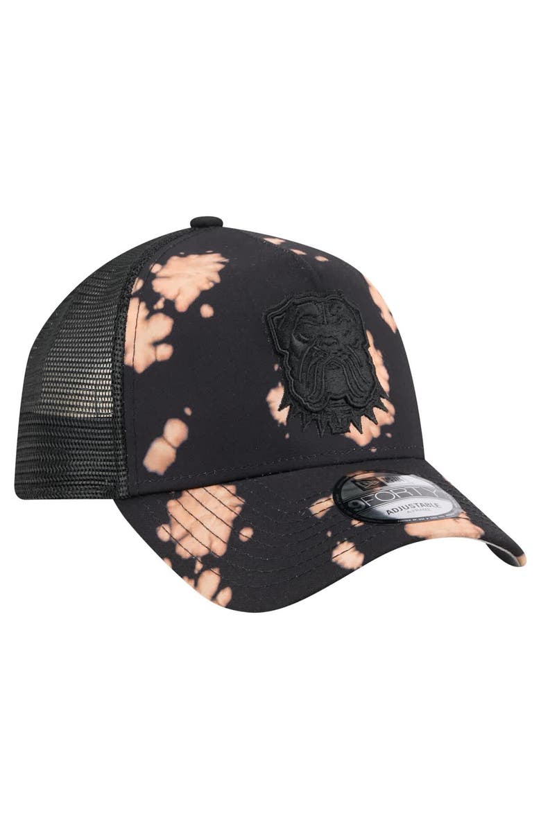 New Era Men's New Era Black Cleveland Browns Bleached A-Frame 9FORTY Trucker Adjustable Hat, Alternate, color, Black