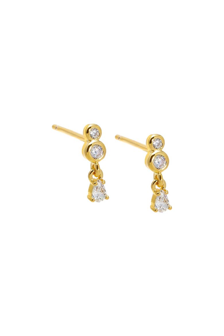 CZ Dainty Shaker Stud Earring, Main, color, Gold