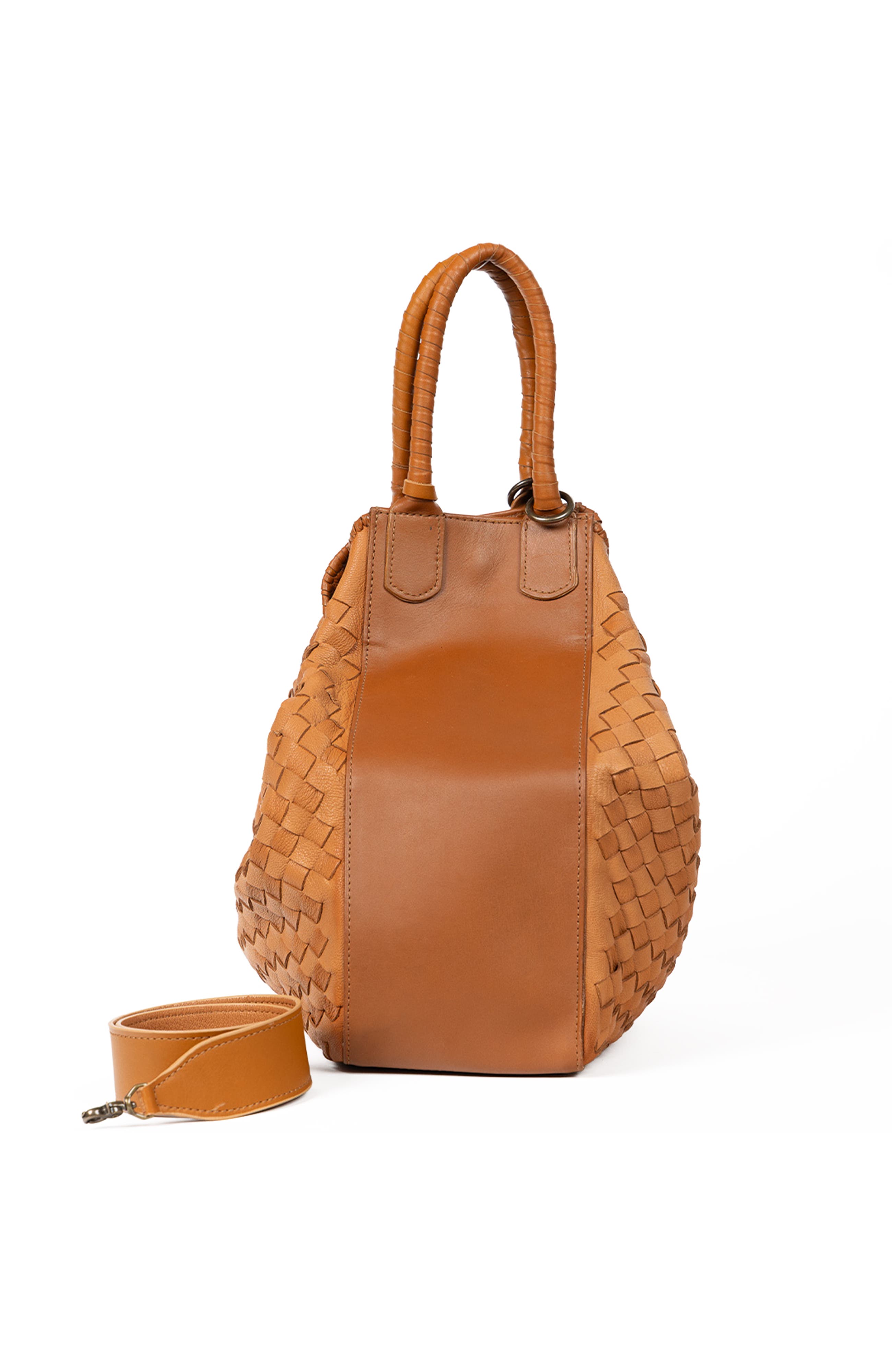 All Day Leather Tote, Alternate, color, Two-Tone-Camel