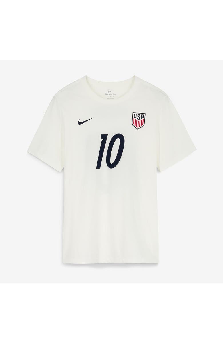 Nike Men's Nike Christian Pulisic Cream USMNT Home Name & Number T-Shirt, Alternate, color, Cream