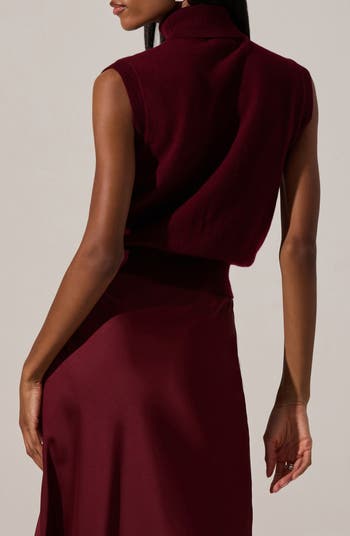 Avah Turtleneck Wool Blend Sweater Vest