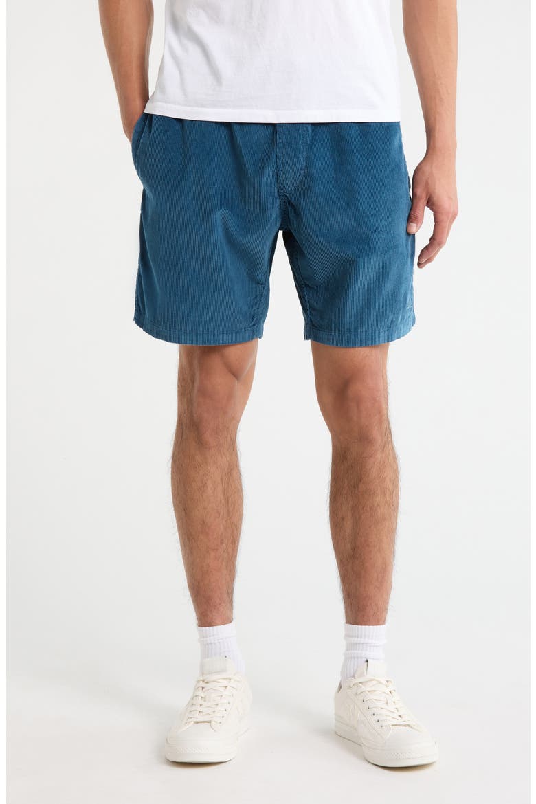 Yuma Cotton Corduroy Drawstring Shorts, Main, color, STELLA BLUE