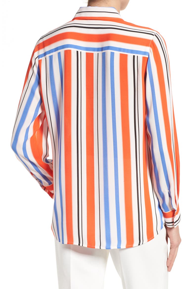 Stripe Crepe Blouse, Alternate, color, MULTI STRIPE