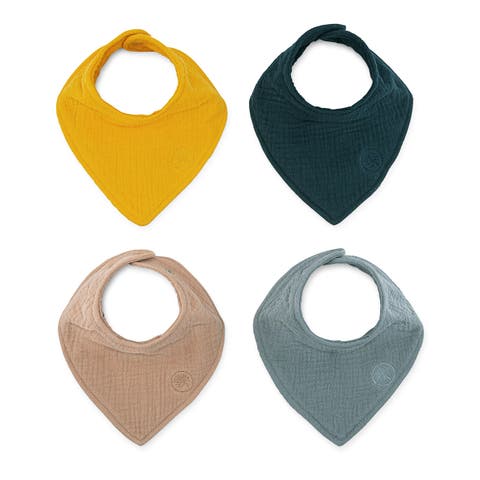 Muslin Bandana Bibs (4 pack)