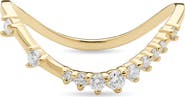 LANA 14K Gold Curved Solo Diamond Ring