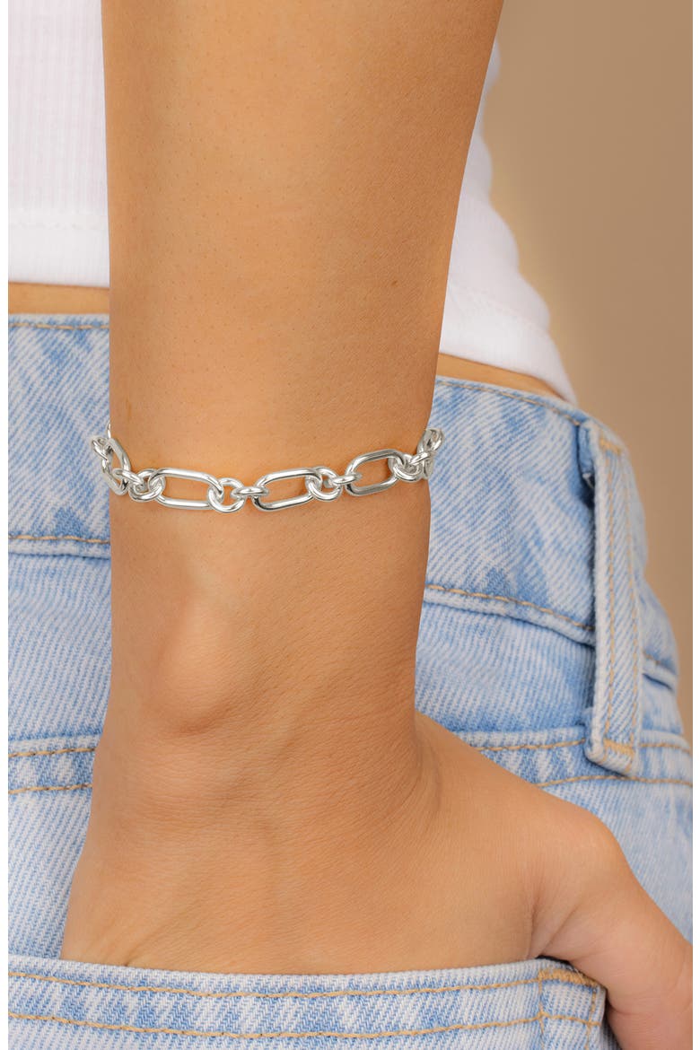 Marlene Chain Link Bracelet, Alternate, color, SILVER