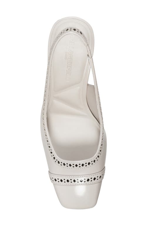 Karl Lagerfeld Paris Siofra Slingback Pump In Silver