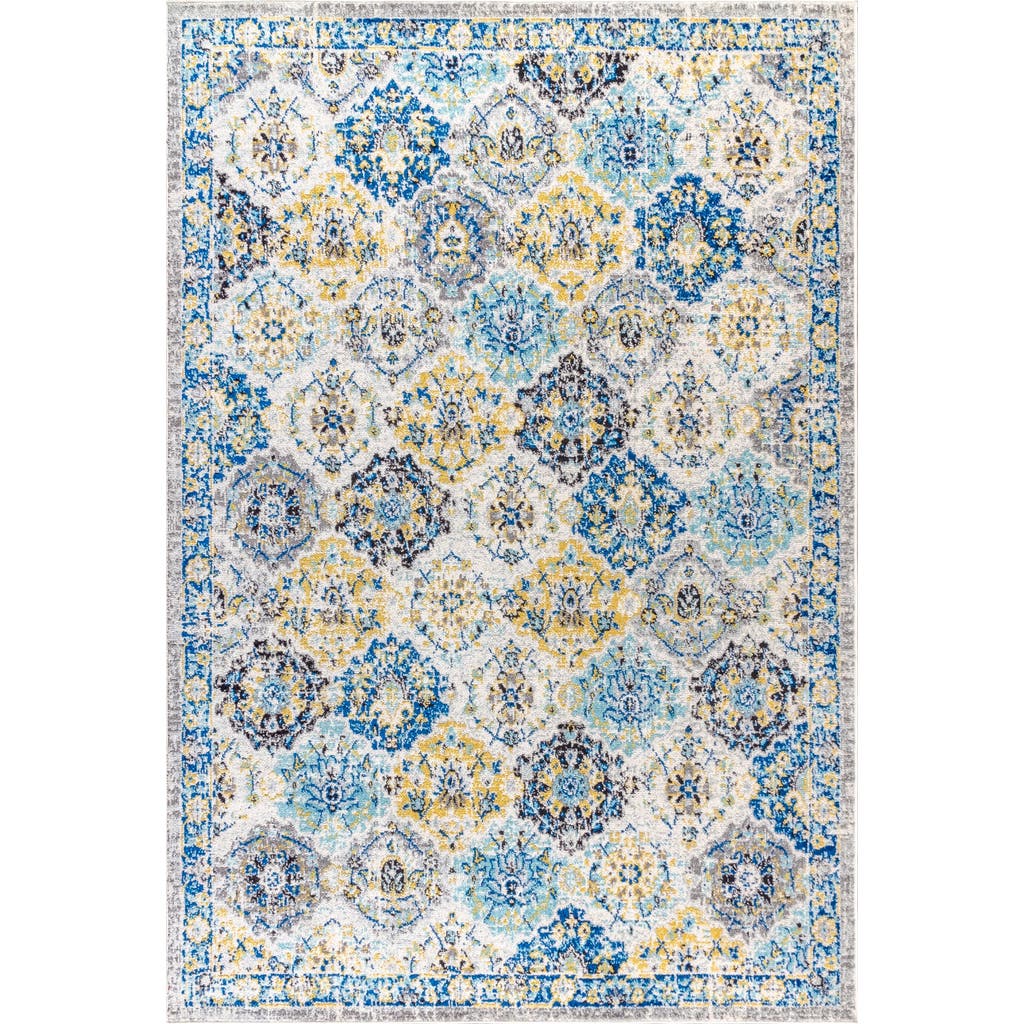 Jonathan Y Modern Persian Boho Vintage Trellis Area Rug In Blue/multi