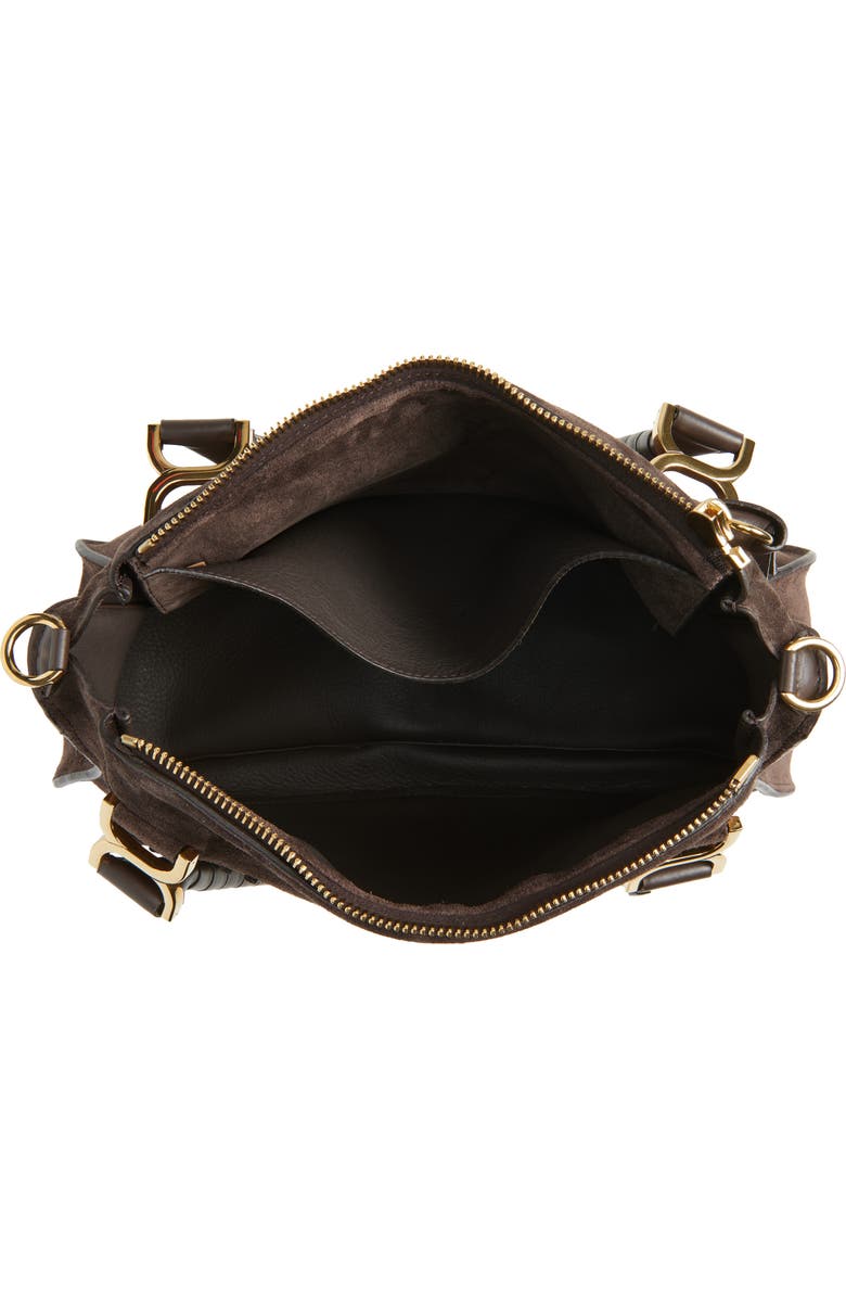 Chloé Medium Marcie Suede Satchel, Alternate, color, Kohl Brown