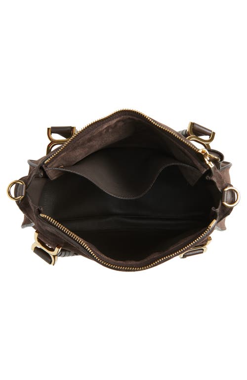 Chloé Medium Marcie Suede Satchel In Brown