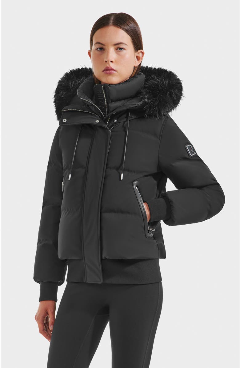 Rudsak Cieyna Down Bomber, Alternate, color, Black