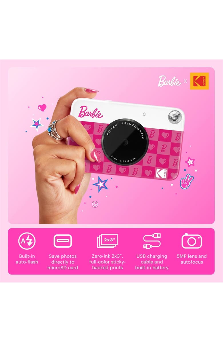 Kodak x Barbie Instant Camera w/ Style Case, Alternate, color, White