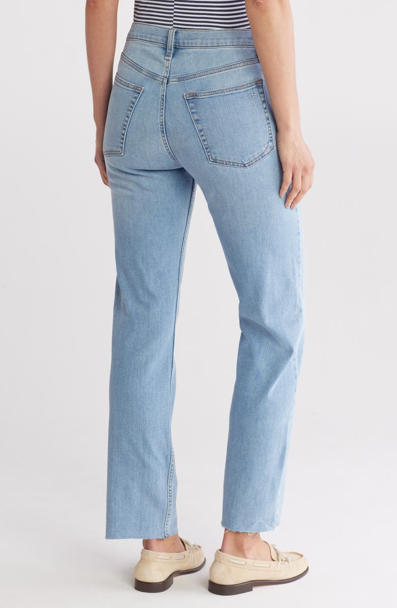 rag & bone Hattie Mid Rise Full Length Straight Leg Jeans, Alternate, color, Light Wash
