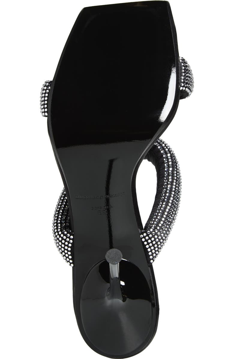 Alexander Wang Julie Tubular Crystal Embellished Slide Sandal, Alternate, color, Black/ Silver