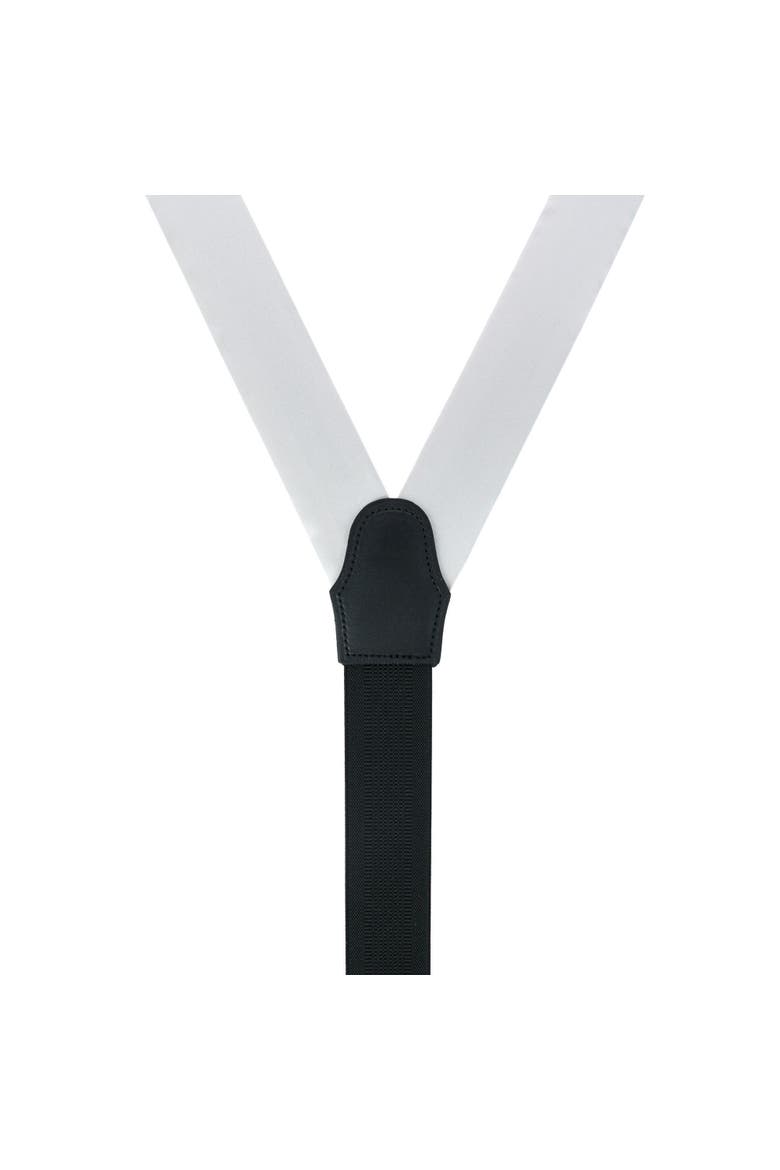 Big & Tall Sutton Solid Silk Formal End Suspenders, Alternate, color, Silver