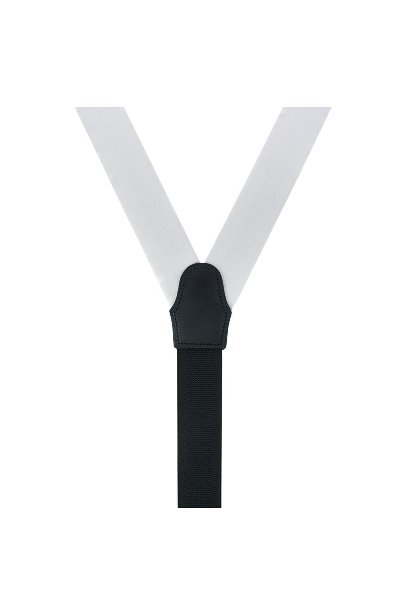 Trafalgar Big & Tall Sutton Solid Silk Formal End Suspenders, Alternate, color, Silver