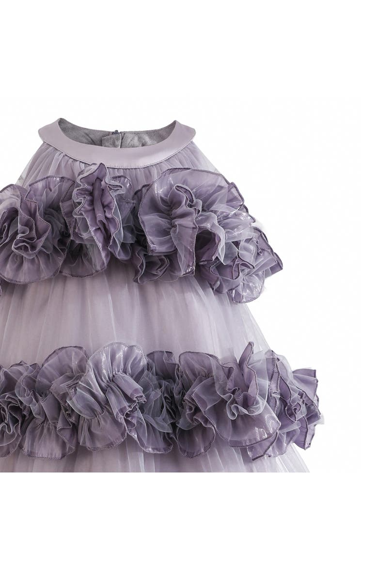 Elysia Tiered Ruffle Dress, Alternate, color, Purple