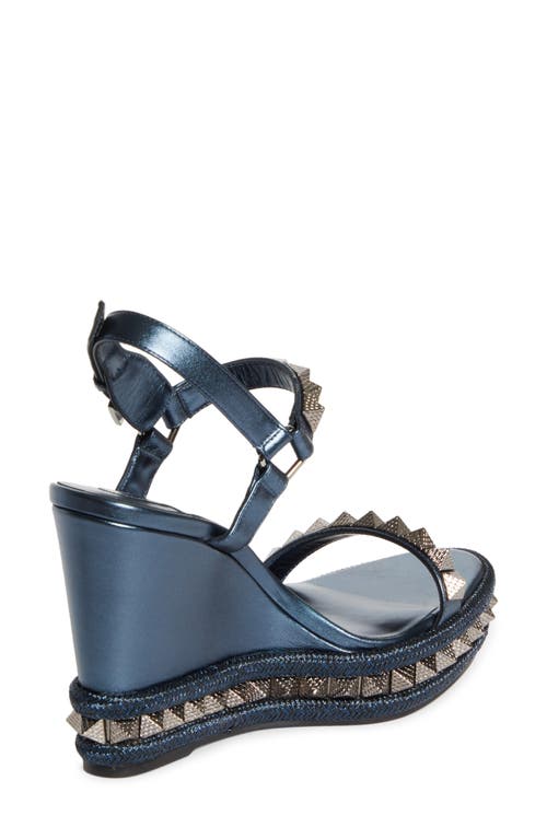 Christian Louboutin Pyraclou Wedge Sandal In Blue