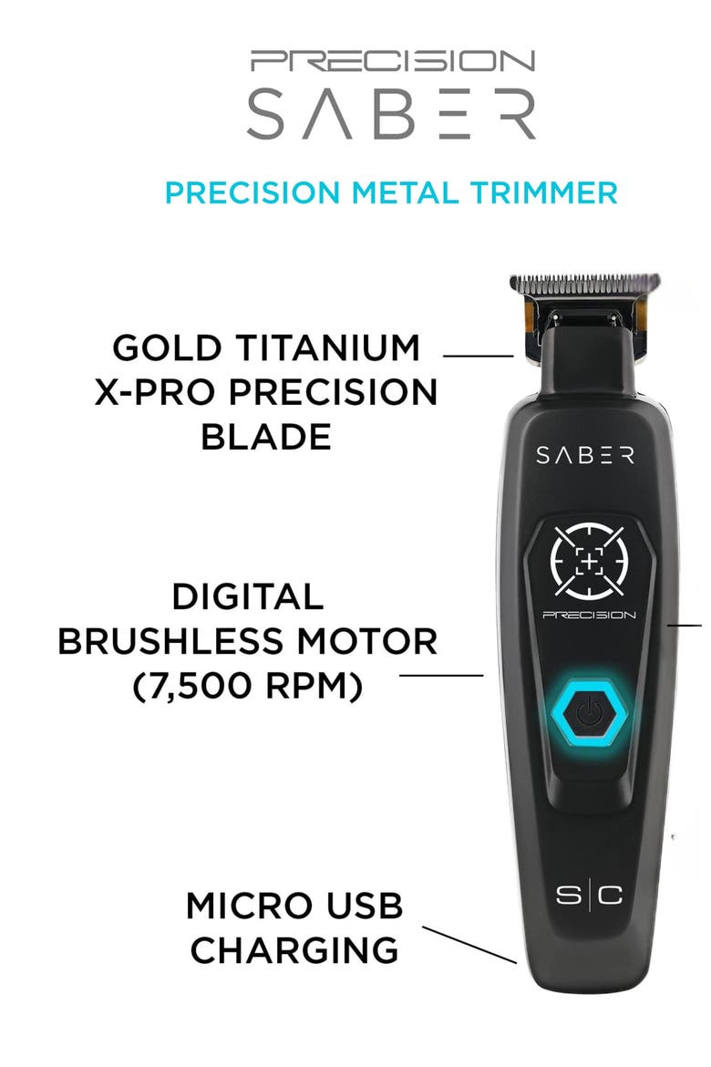 Saber Precision Professional Hair Trimmer, Alternate, color, Black
