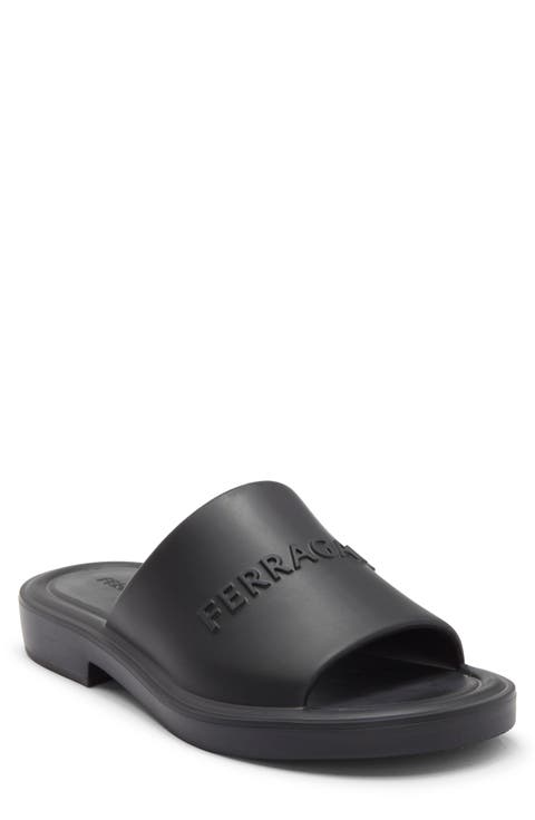 Giuneva Logo Embossed Slide Sandal (Men)