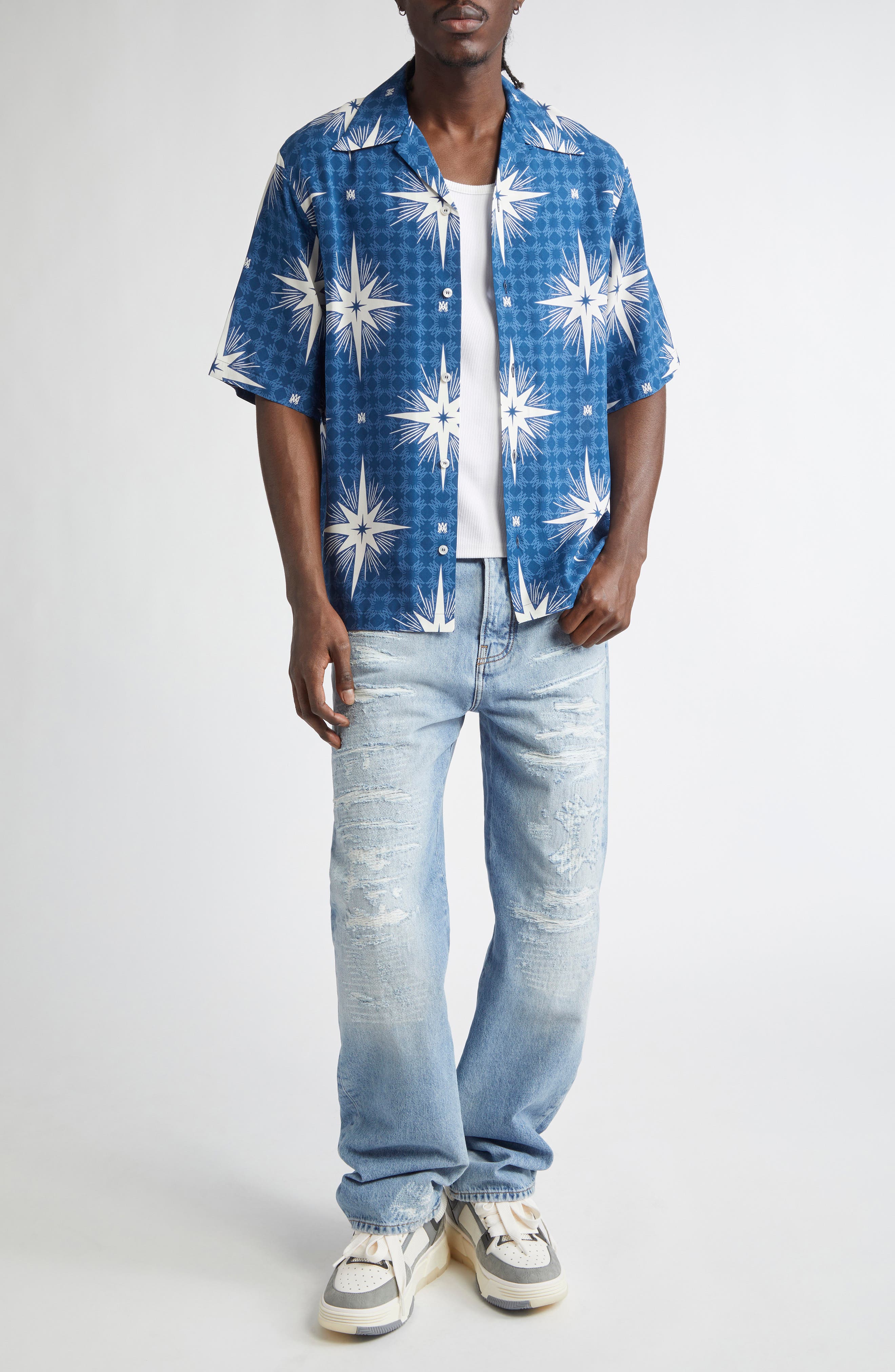 Starburst Print Camp Shirt - image 2