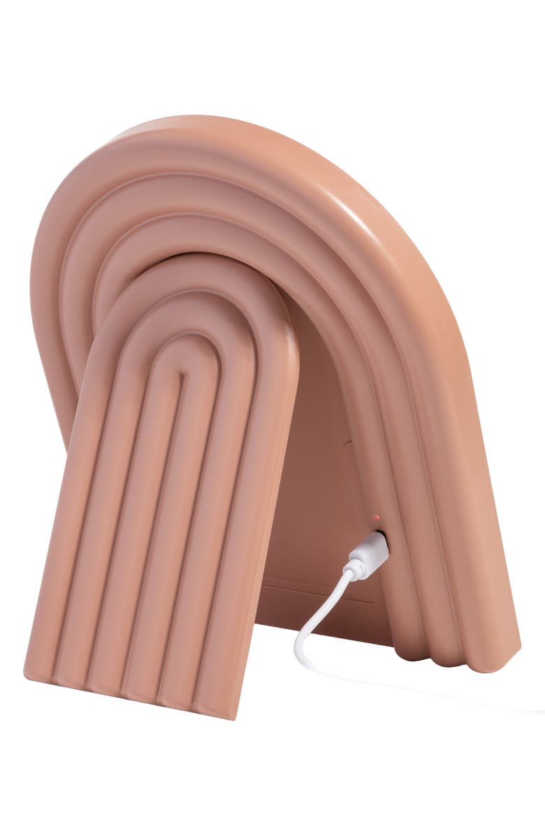 Kitsch LED Desk Mirror, Alternate, color, Terracotta