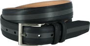 CrookhornDavis Men's The Slate Italian Calfskin Two Tone Inlay Golf Leather Belt
