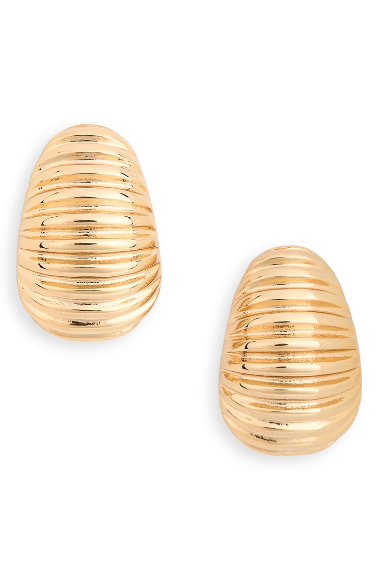 Ettika Caterpillar Stud Earrings, Main, color, Gold