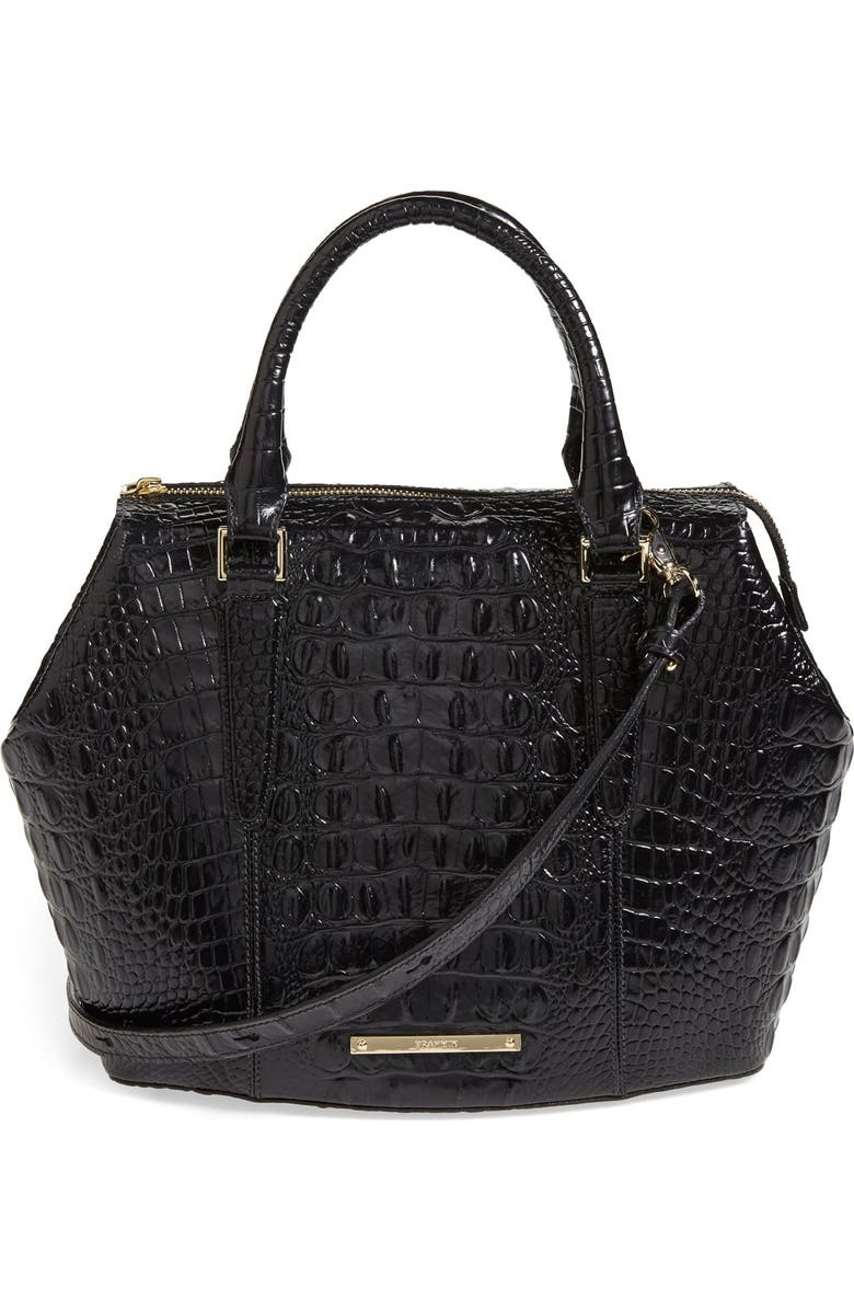 Brahmin 'West Lake' Croc Embossed Satchel, Main, color,