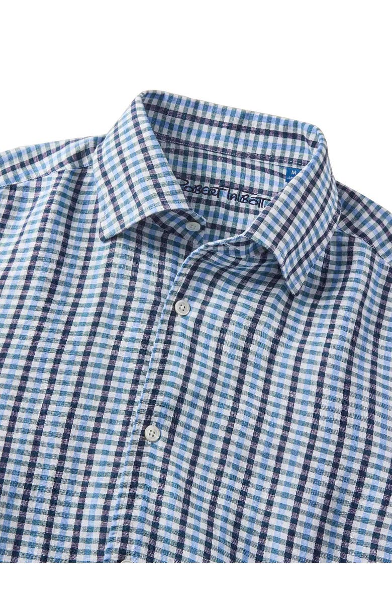 Robert Talbott Morgan Multi Check Linen Shirt, Alternate, color, 