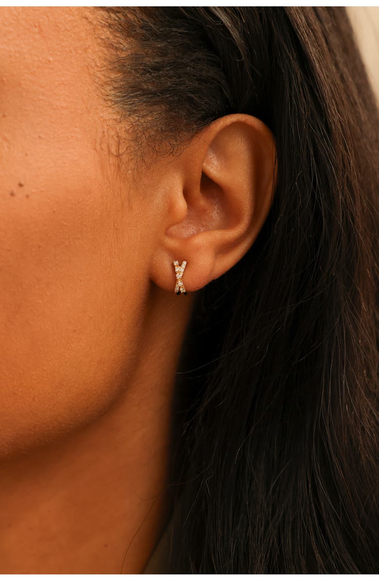 Dana Rebecca Designs Ava Bea Half-Hoop Earrings, Alternate, color, 