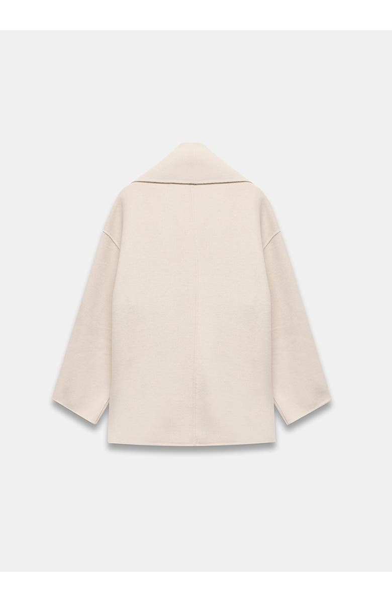 MINT VELVET Wool Blend Hand Finished Scarf Coat, Alternate, color, White