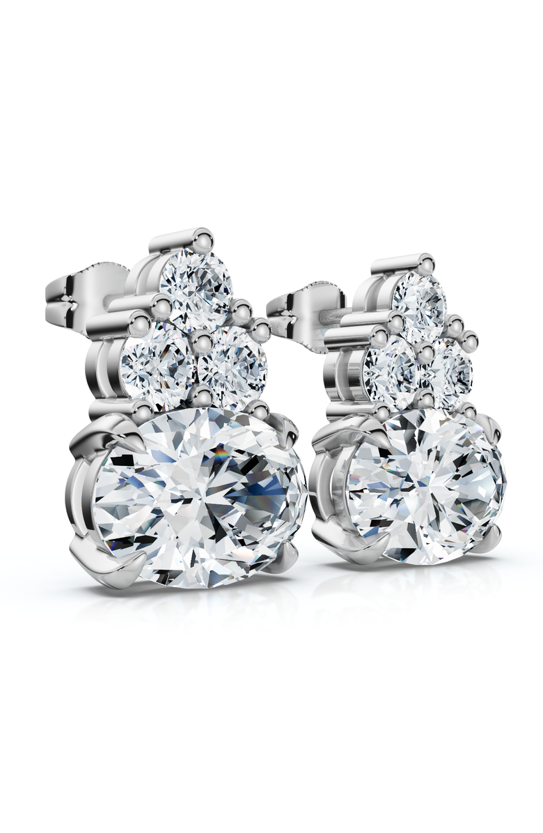 Bliss Diamond Certified 5Ct Oval Diamond Studs 14k Gold Lab Grown FG/VS, Alternate, color, 