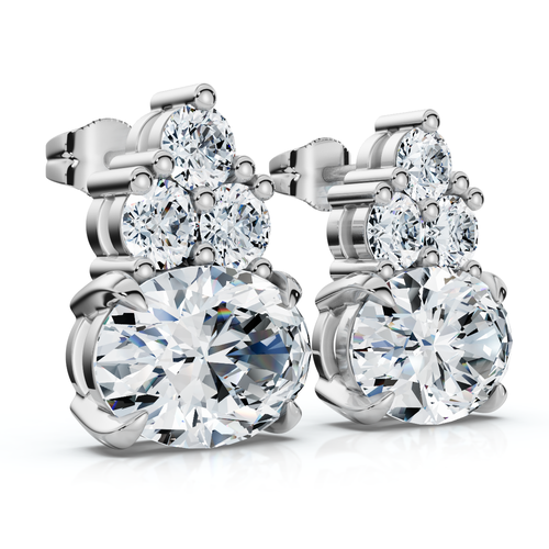 Bliss Diamond Certified 5ct Oval Diamond Studs 14k Gold Lab Grown Fg/vs