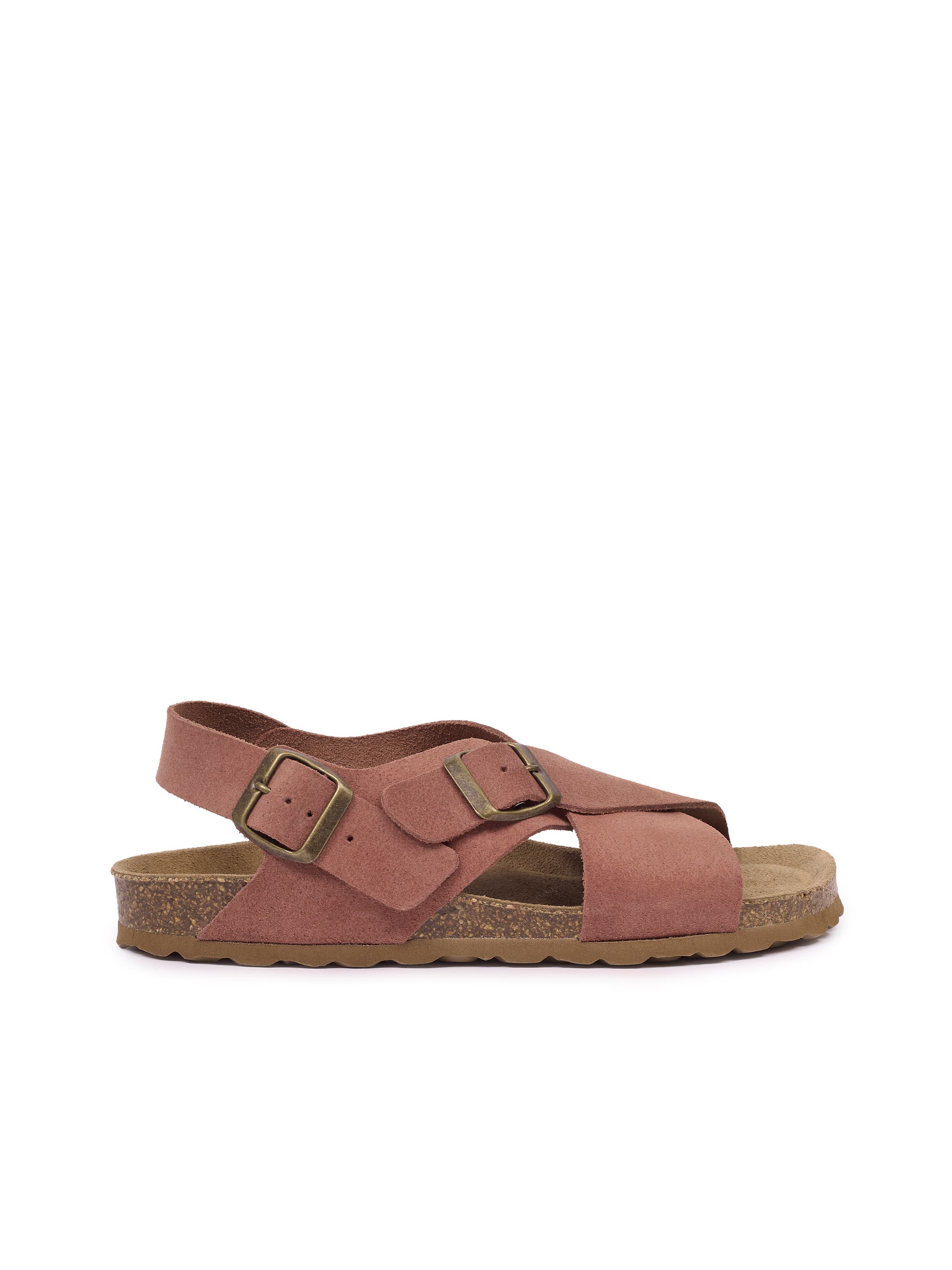 Celtic & Co. Crossover Buckle Sandal, Alternate, color, Terracotta