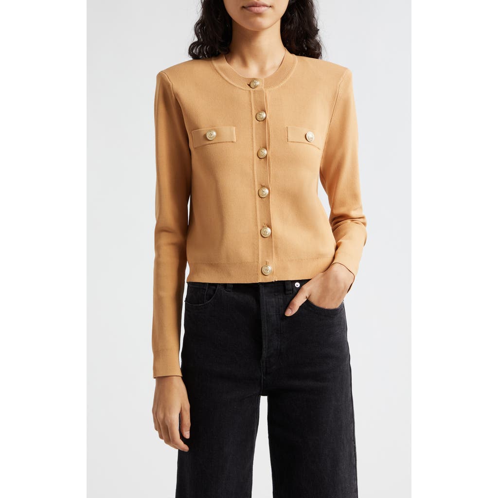 L AGENCE L'AGENCE TOULOUSE CREWNECK CARDIGAN