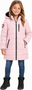 CANADA WEATHER GEAR Girls' Faux Fur Lined Hood Quilted Puffer Coat