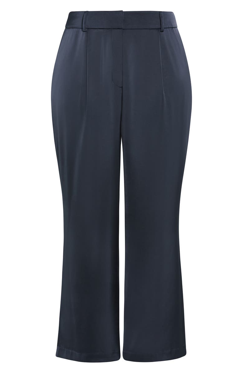 City Chic Rylie Wide Leg Satin Pants, Alternate, color, Steel Blue