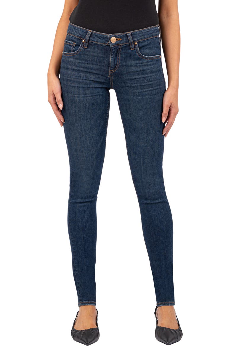 KUT from the Kloth Mia Mid Rise Toothpick Skinny Jeans, Main, color, 