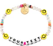 Little Words Project Smiley Face Custom Beaded Stretch Bracelet