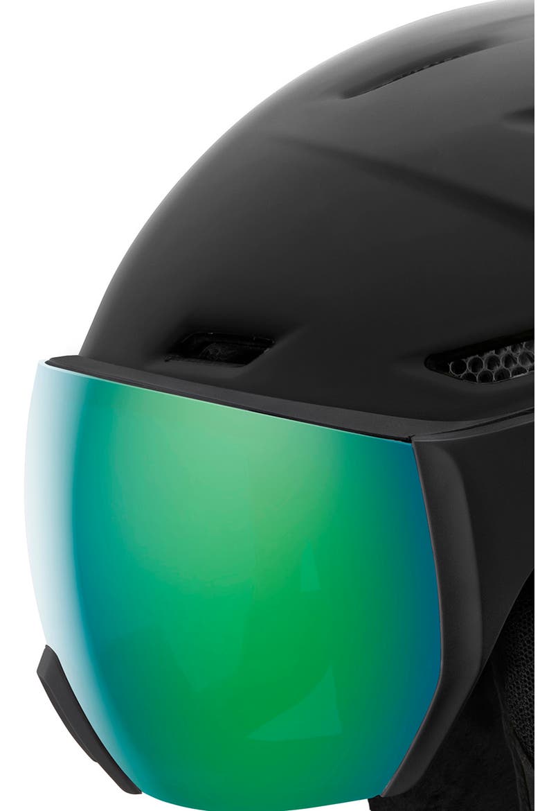 Survey Jr. Kids' Snow Helmet with MIPS, Alternate, color, MATTE BLACK / GREEN MIRROR
